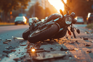 Broken motorcycle